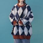 Round Neck Quilted Sweater