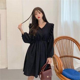 Frilled Shirtwaist Dress