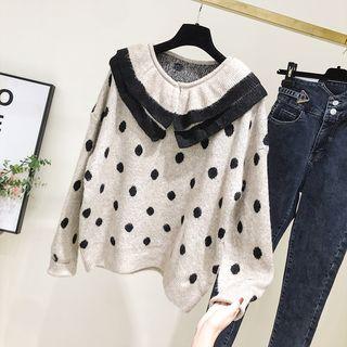 Dotted Sweater Khaki - One Size
