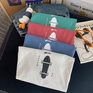 Skateboard Print Short-sleeve Tee