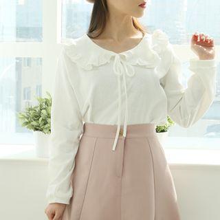 Collared Beribboned Blouse