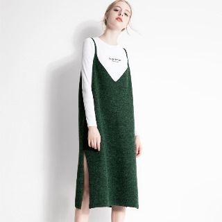 Spaghetti-strap Pinafore Dress