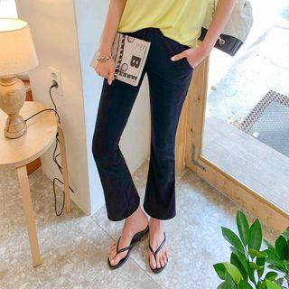 Boot-cut Pants Black - One Size