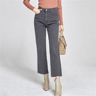 From Seoul Washed Straight-cut Jeans