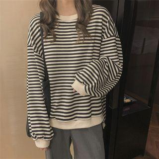 Striped Sweatshirt Stripes - Black & White - One Size