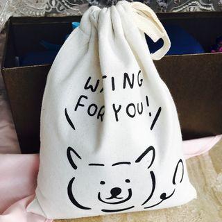Drawstring Printed Shopper Bag
