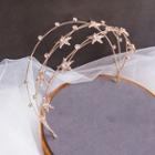 Wedding Rhinestone Star Headband Gold - One Size