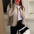 Argyle Pocket Detail Jacket Argyle - Khaki - One Size