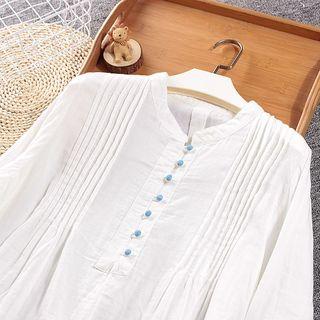 Buttoned Blouse White - One Size