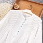 Buttoned Blouse White - One Size