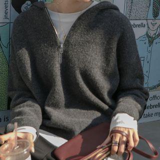 Half-zip Hooded Sweater