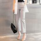 Plus Size Flat-front Straight-cut Pants
