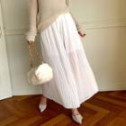 Crystal-pleat Chiffon Culottes