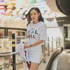 Lettering Mini T-shirt Dress