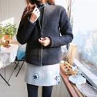 Round-neck Zip-up Fleece Jacket
