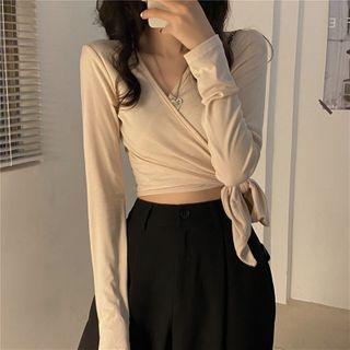 Long-sleeve Side Knot T-shirt