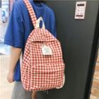 Cartoon Tag Gingham Backpack