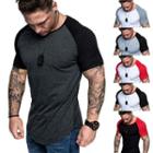 Short-sleeve Crinkled Raglan T-shirt