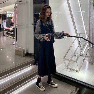 Long-sleeve Polo Shirt / Midi Jumper Dress