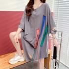 Oversized Ripped T-shirt Dress