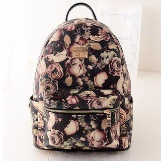 Floral Faux Leather Backpack