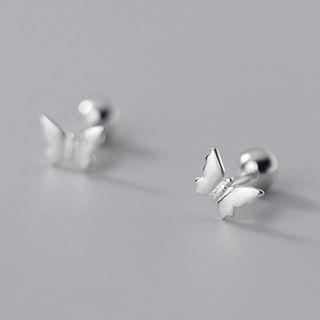 Butterfly Sterling Silver Earring 1 Pair - S925 Silver - Silver - One Size