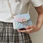 Faux Pearl Gradient Quilted Crossbody Bag