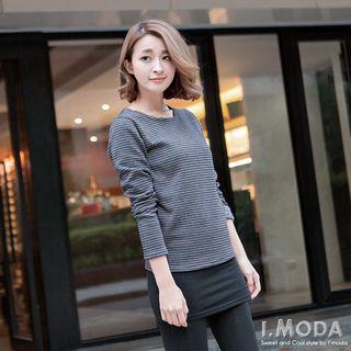 Pinstripe Long-sleeve Top