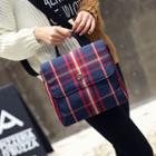 Convertible Waterproof Plaid Mini Backpack