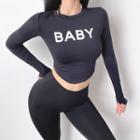Quick-dry Lettering Sports Top In 5 Colors