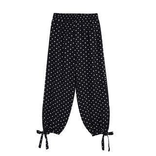 Polka Dot Harem Pants Black - One Size