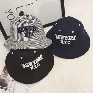 Letter-embroidered Bucket Hat