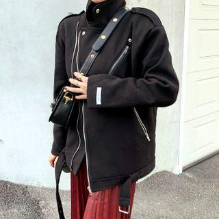 Epaulet Zip-detail Rider Jacket