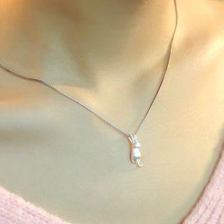 925 Sterling Silver Cat Necklace