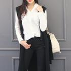 Tie-side Long Knit Vest