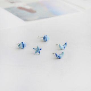 Ceramic Droplet / Moon / Star Stud Earring