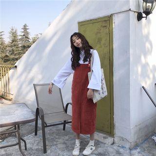 Corduroy Sleeveless Strap Dress