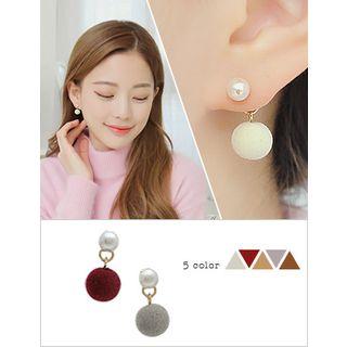 Pom Pom Dangle Earrings