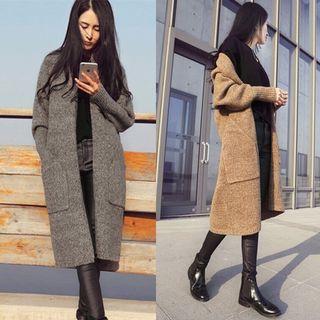 Open Front Knit Coat As Shown In Figure - One Size