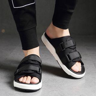 Fabric Adhesive Strap Sandals