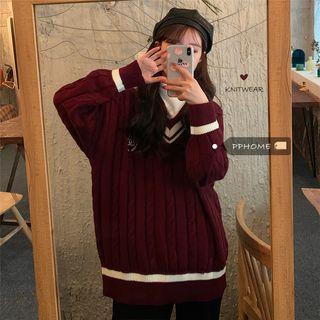Contrast Lining Sweater