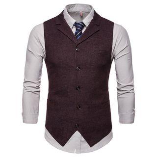 Single-breasted Notch Lapel Vest