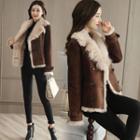 Faux Fur Lined Double-breasted Jacket