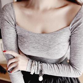 Square-neck Cotton T-shirt