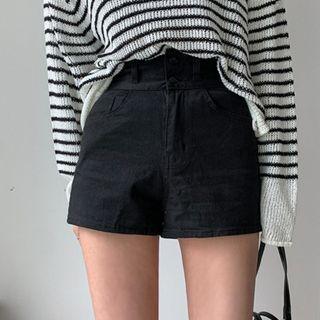 High-rise Double-button Shorts