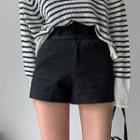 High-rise Double-button Shorts