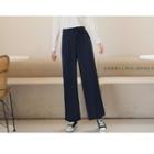 Band-waist Wide-leg Dress Pants With Sash