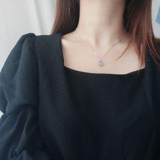 Gemstone Necklace 1 Pc - Gemstone Necklace - Blue - One Size