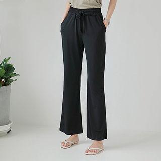 Boot-cut Sweatpants Black - One Size