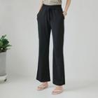 Boot-cut Sweatpants Black - One Size